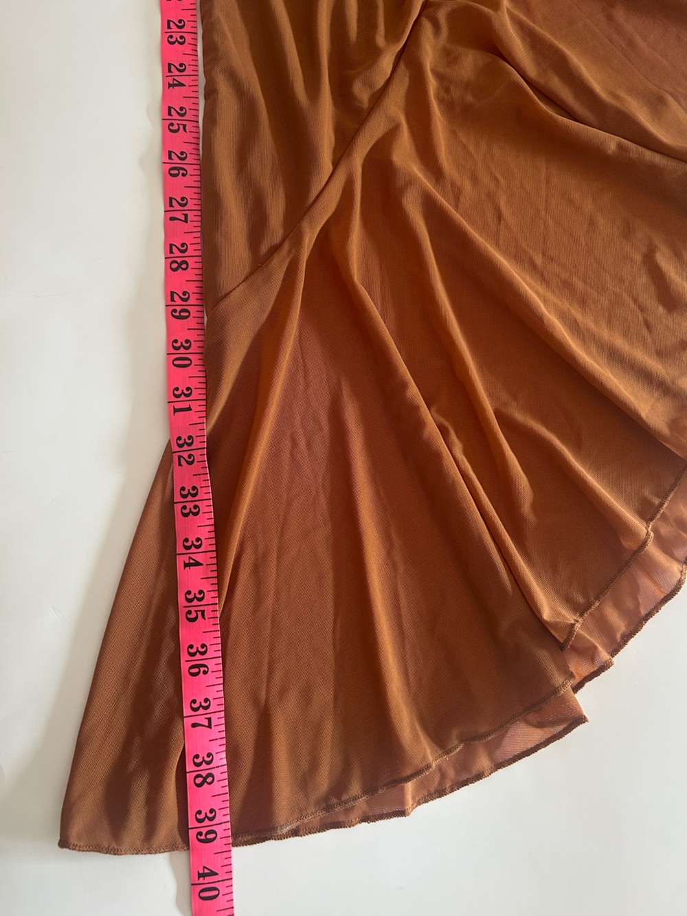 NWT Rust Asymmetrical Ruffle High-Low Skirt - Picture 6 of 7